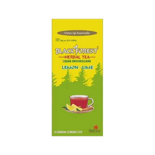 nativa black forest lemon-lime herbal tea bags 20 pack