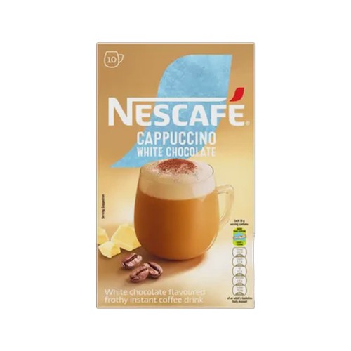 nescafe gold instant cappuccino white chocolate sticks 10x18g