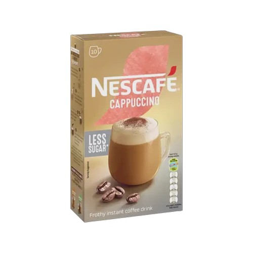 nescafe less sugar cappuccino 10 x 125g