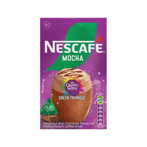 nescafe quality street green triangle flavoured instant mocha 8 x 19g
