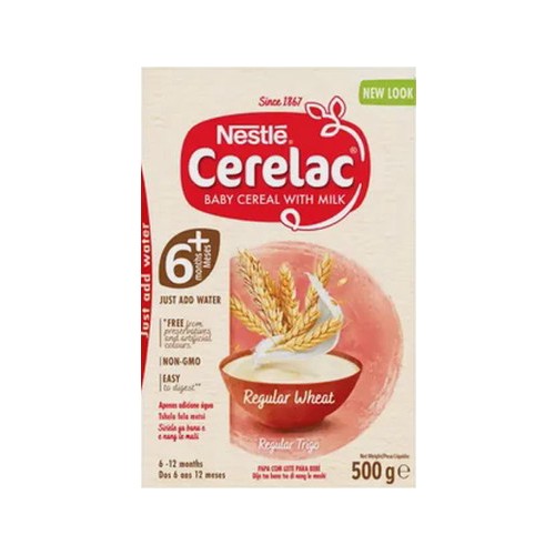 nestle cerelac regular wheat baby cereal with milk 500g