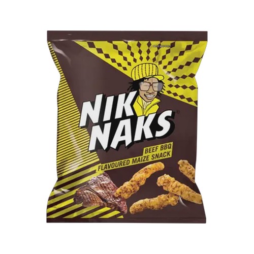 NikNaks Beef BBQ Flavoured Maize Snack 135g