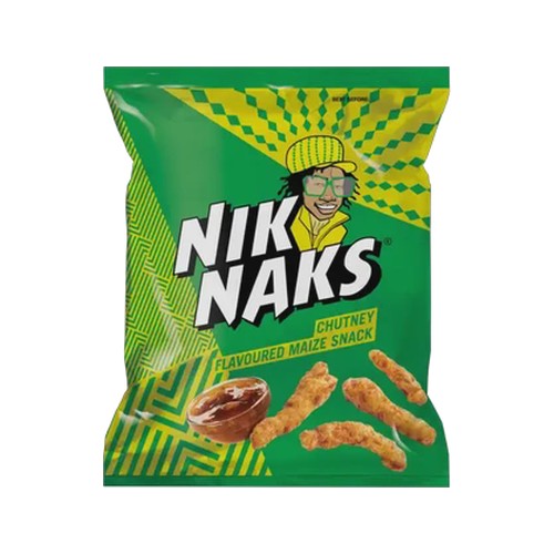niknaks fruit chutney flavoured maize snack 135g