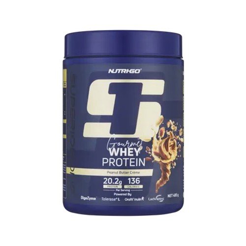 nutri-go peanut butter creme gourmet whey protein 495g