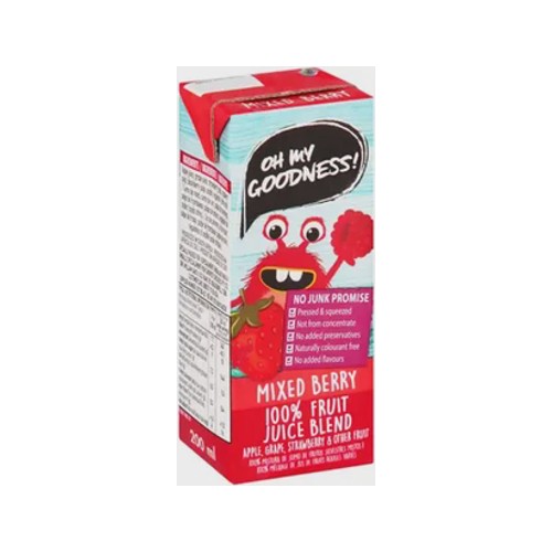 Oh My Goodness 100 Mixed Berry Fruit Juice Blend 200ml