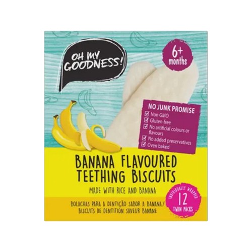 oh my goodness banana flavoured teething biscuits 50g