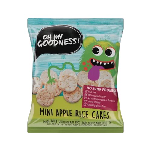 oh my goodness mini apple & cinnamon rice cakes 30g