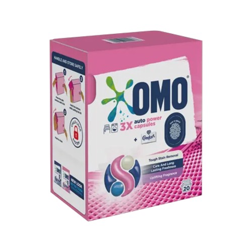 omo auto 3x power capsules with comfort 20-pack