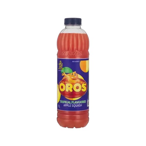oros tropical flavoured apple concentrated squash 1l