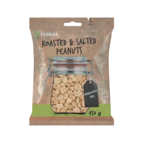padkos roasted & salted peanuts bag 450g