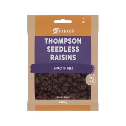 padkos seedless raisins 500g