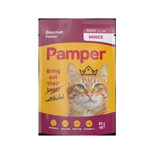 Pamper Gourmet Mince Cat Food 85g