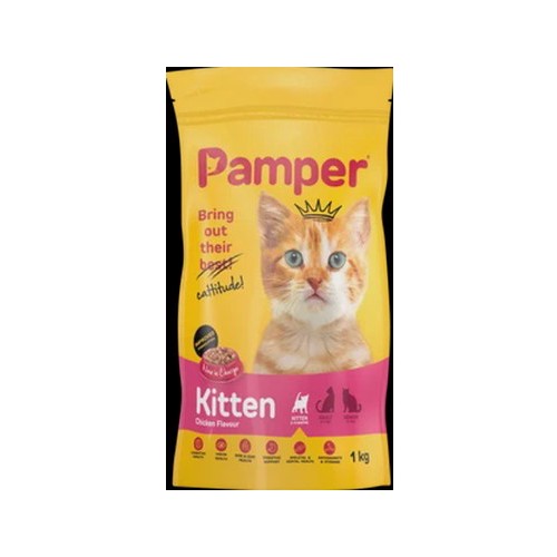 Pamper Kitten Chicken Flavoured Cat Food 1kg