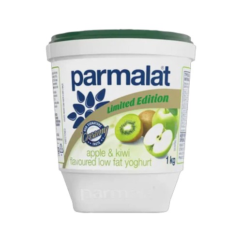 parmalat limited edition apple & kiwi flavoured limited edition low fat yoghurt 1kg