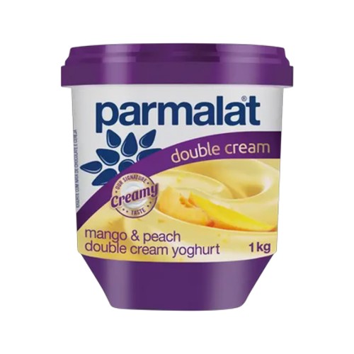 parmalat peach & mango double cream yoghurt 1kg