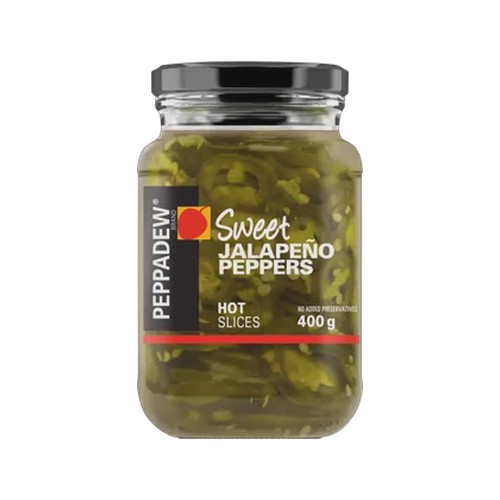 peppadew hot sweet jalapeno pepper slices 400g