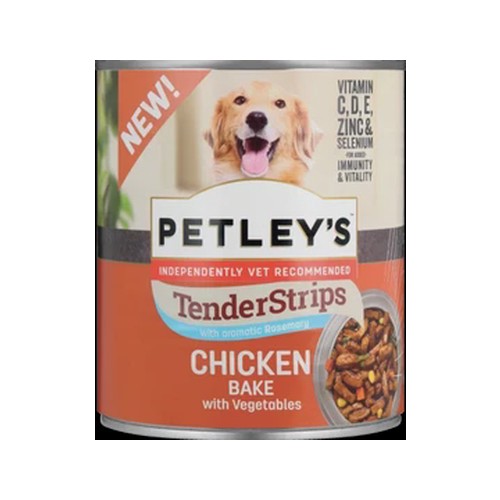 Petley's Tender Strips Chicken Bake With Vegetables Dog Food Can 775g