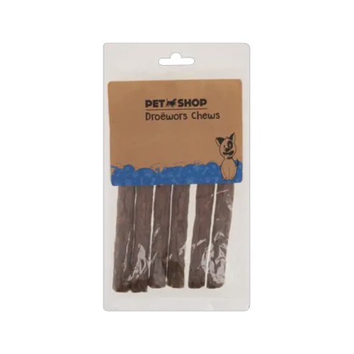 Petshop Dog Droewors Dog Chews 6-pack