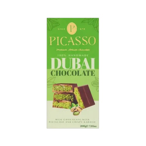 Picasso Dubai Milk Chocolate Slab 200g