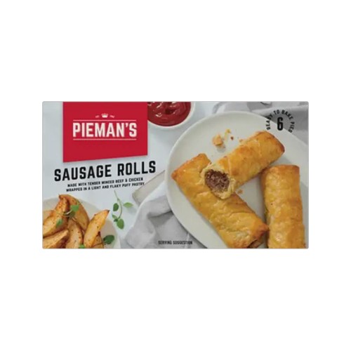 Piemans Frozen Sausage Rolls 6 pack
