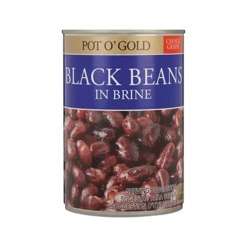pot o gold black beans in brine 400g