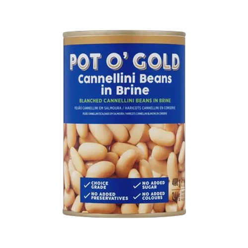 pot o gold cannellini beans in brine 400g