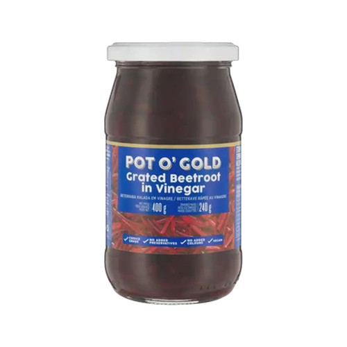 pot o gold grated beetroot in vinegar 400g