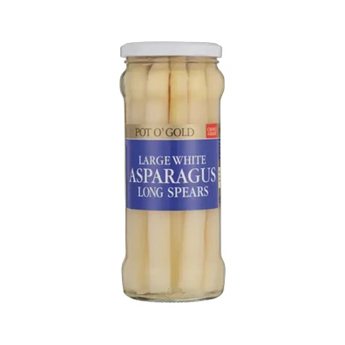 Pot O' Gold Large White Long Asparagus Spears In Brine 530g
