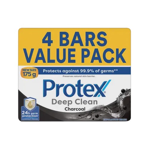 protex deep clean charcoal bar soap 4 x 175g
