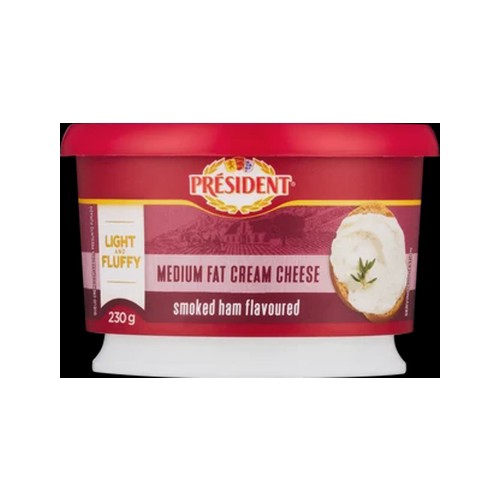 Président Smoked Ham Flavoured Cream Cheese 230g