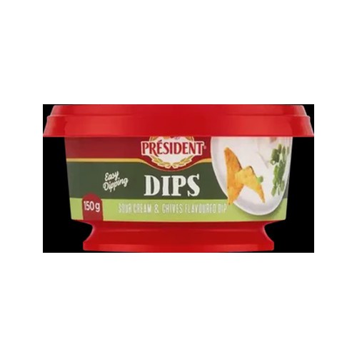 Président Sour Cream & Chives Flavoured Dip 150g