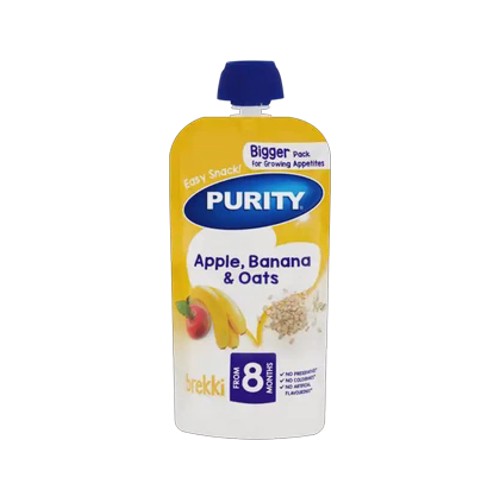 purity from 8 months apple banana & oats brekki 150ml