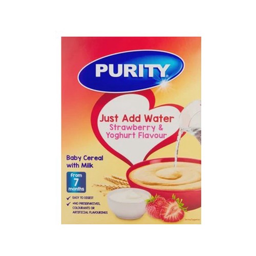 PURITY Strawberry & Yoghurt Flavoured Baby Cereal With Milk 200g