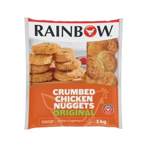 rainbow frozen original crumbed chicken nuggets 1kg
