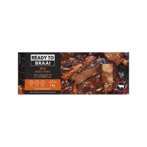 Ready to Braai Bbq Beef Ribs 1kg