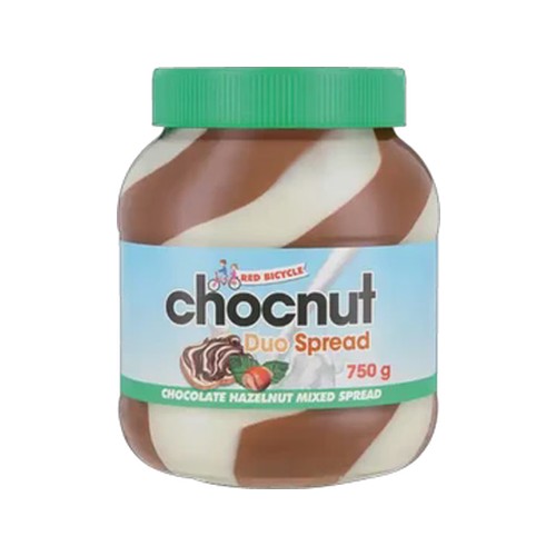 red bicycle hazelnut duo chocolate spread 750g