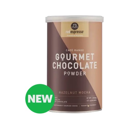 red espresso cafe range hazelnut mocha gourmet chocolate powder 350g