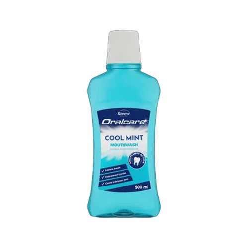 renew oralcare cool mint mouthwash 500ml