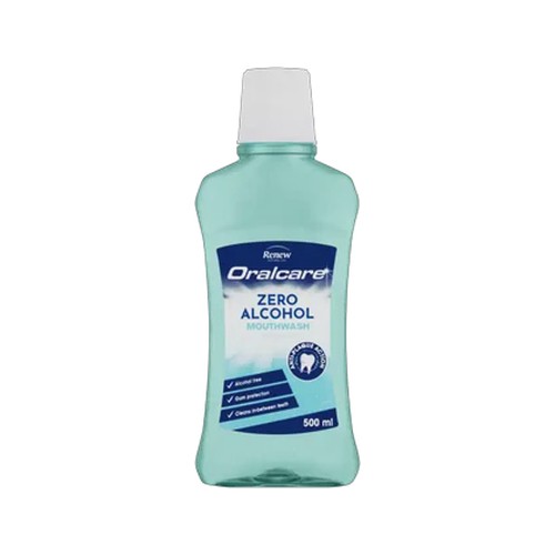 renew oralcare zero alcohol mouthwash 500ml