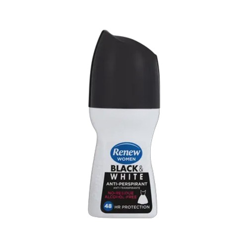 renew women black & white alcohol-free anti-perspirant roll-on 50ml