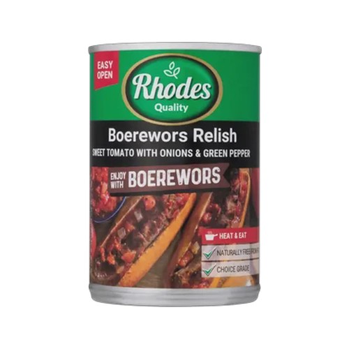 rhodes quality boerewors relish 410g