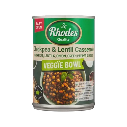 Rhodes Quality Chickpea & Lentil Casserole Veggie Bowl Can 400g