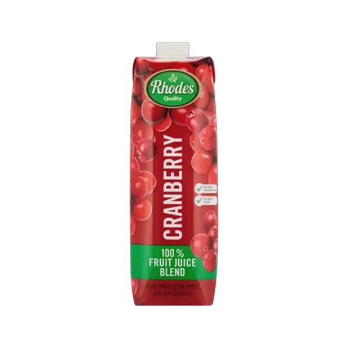 Rhodes Quality Cranberry 100 Fruit Juice Blend 1l