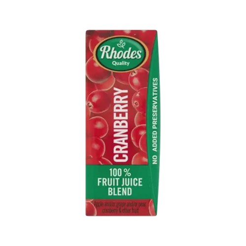 Rhodes Quality Cranberry 100 Fruit Juice Blend 200ml