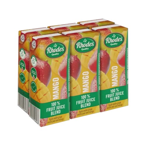 Rhodes Quality Mango 100 Fruit Juice Blend 6 x 200ml