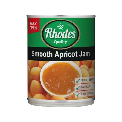 rhodes quality smooth apricot jam 450g