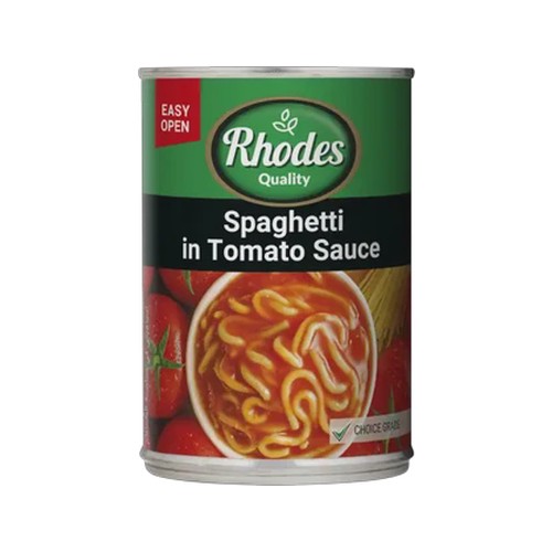 rhodes quality spaghetti in tomato sauce 410g