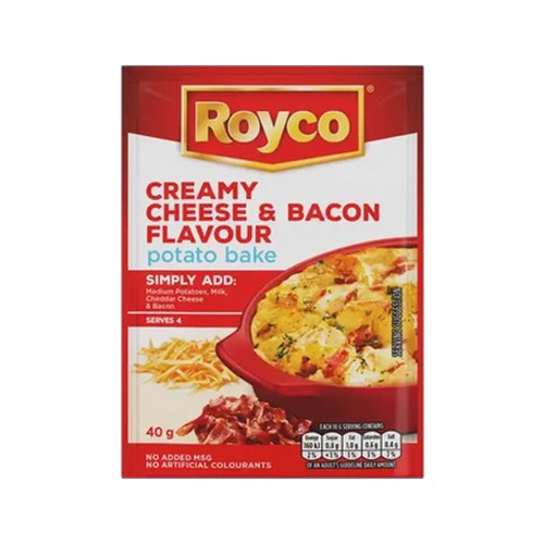 royco creamy cheese & bacon flavour potato bake 40g
