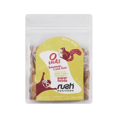 rush nutrition o nuts banana & nut bar 10 x 25g