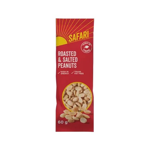 safari roasted & salted peanuts 60g